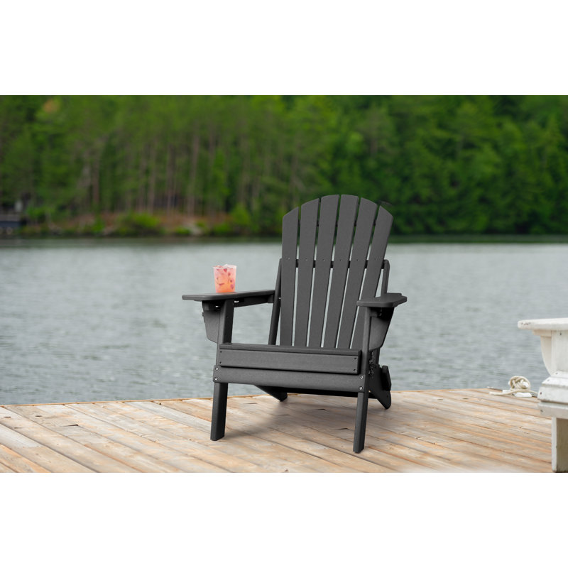 Highland Dunes Unicoi Plastic Folding Adirondack Chair & Reviews Wayfair